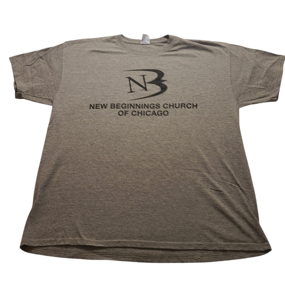 Jerzees New Beginnings Church of Chicago T-Shirt Gray XL Save Our Church Miracle